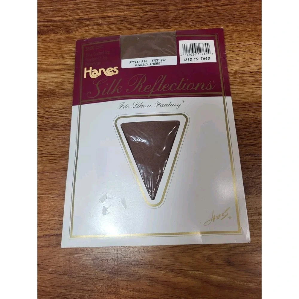 1994 Pantyhose Hanes Silk Reflections Style 718 Size CD Barely There Control Top
